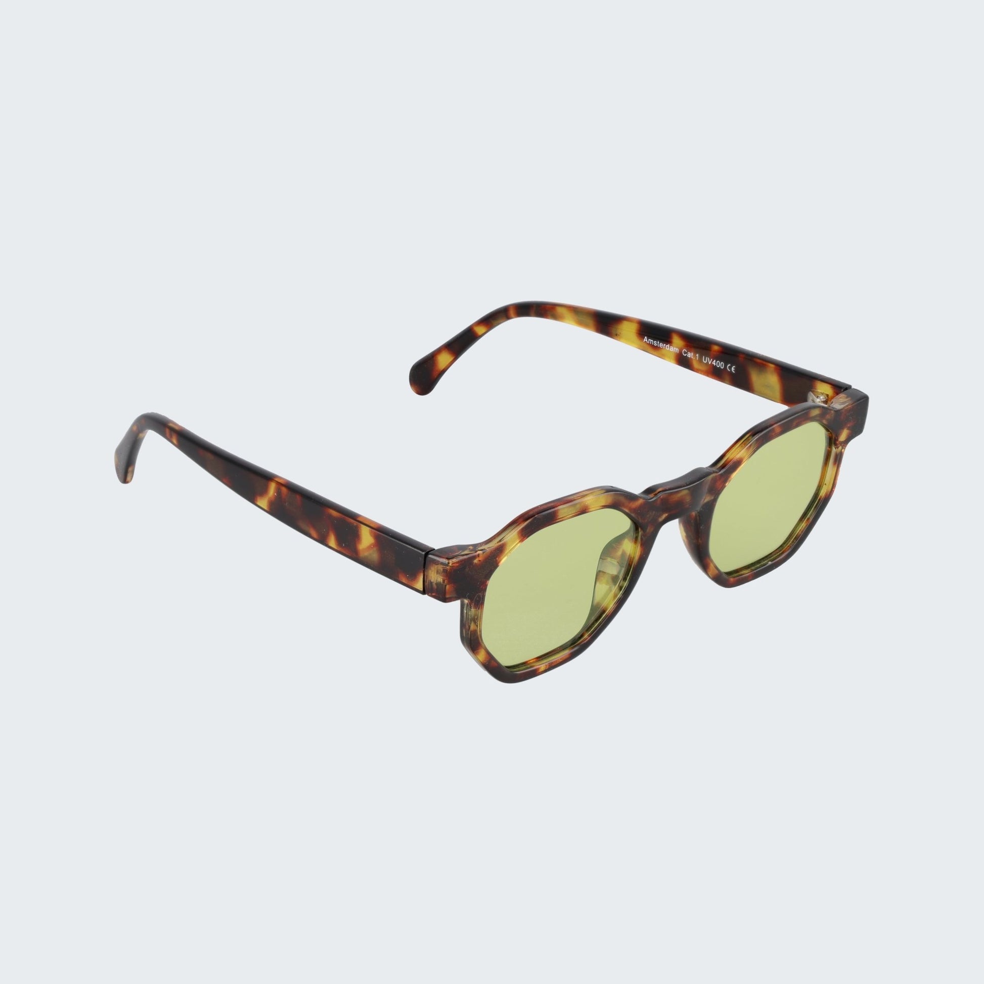 My Uncle Amsterdam Sunglasses in Tortoise/Light Green – High-quality photochromic and polarized lenses.
