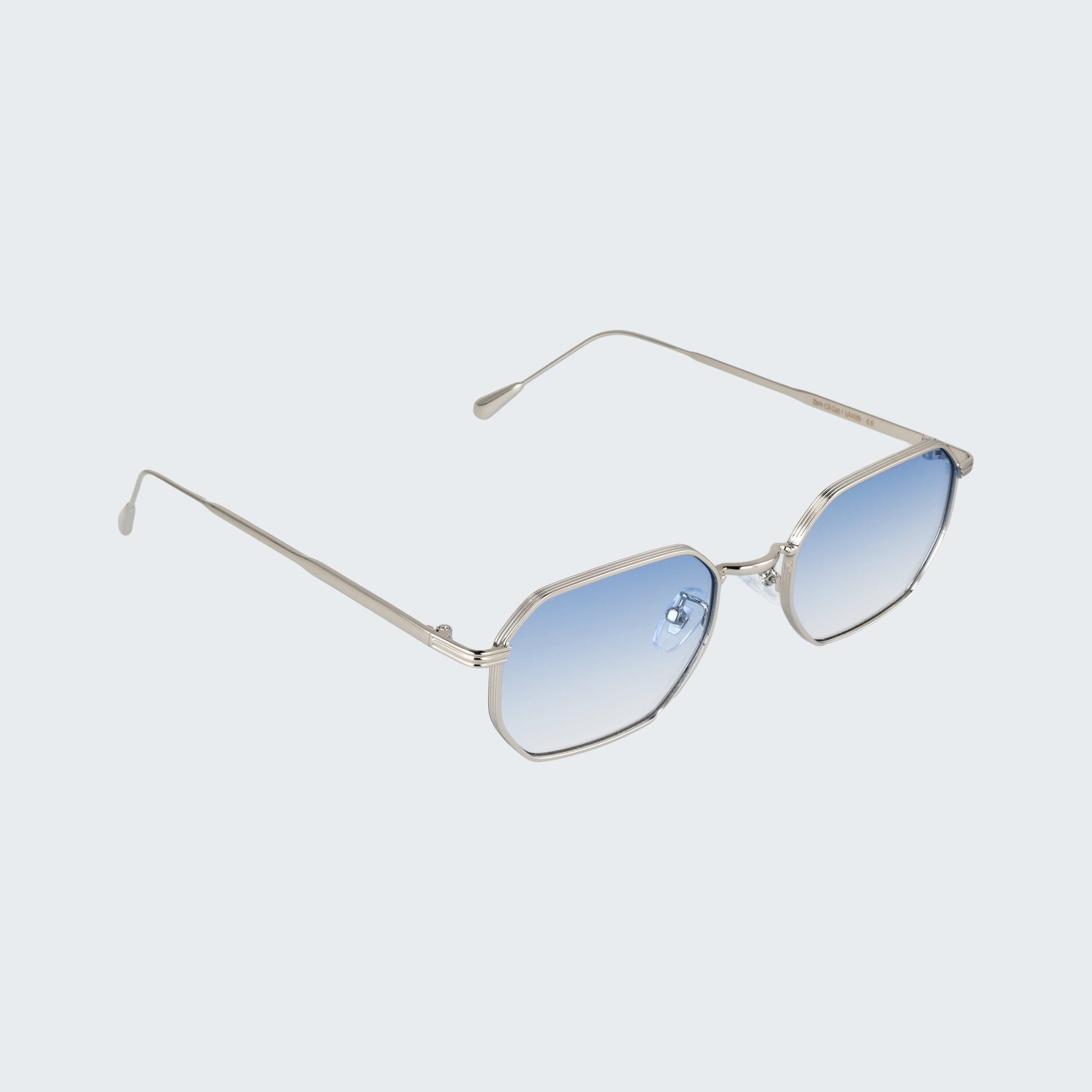 Sam | My Uncle Metal Sunglasses Silver/Blue C3 | My Uncle Sunglasses Ibiza & Mallorca